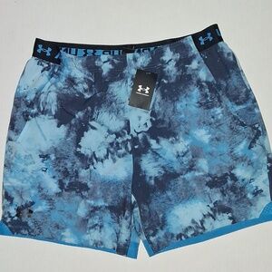 Under Armour Vanish Woven Printed Shorts Blue Size-XL NWT